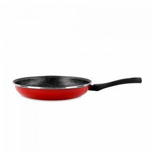 Сковорода , 24 см, 1.8 л, сталь, стеклоэмаль, красный, серия Cerise Pierre, VITRINOR, Испания, Сковороды из нержавеющей стали