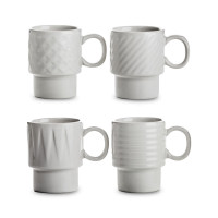 Набор из 4-х кружек для эспрессо, 100 мл, керамика, белый, серия Coffee More, SAGAFORM, Швеция
