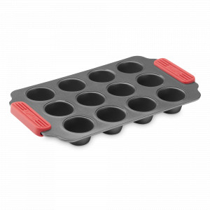 Форма антипригарная для выпечки маффинов, 12 ячеек, сталь, силикон, черный, LEKUE, Испания, LEKUE (Испания)