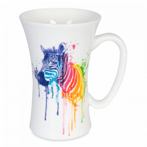 Кружка «Акварельные Животные - Зебра», 630 мл, костяной фарфор, белый, KOENITZ, Германия, Белые кружки