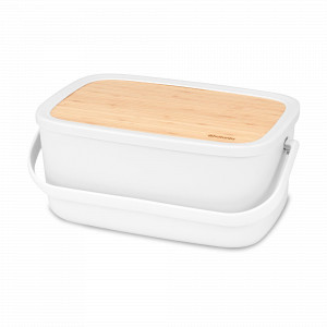 Хлебница, 39,5 х 25,5 х 16,3 см, пластик, бамбук, светло-серый, серия Nic, BRABANTIA, Бельгия, Хлебницы BRABANTIA