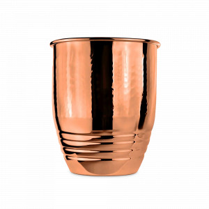 Стакан , 250 мл, 9.4 х 6.4 см, медь кованая, серия Медная посуда, Кольчугинский Мельхиор, Россия, Чашки и подстаканники Кольчугинский мельхиор