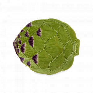 Тарелка обеденная «Артишок», 31,5 х 26,7 х 3,1 см, керамика, салатовый, декор, серия Артишок, Bordallo Pinheiro, Португалия, BORDALLO PINHEIRO (Португалия)