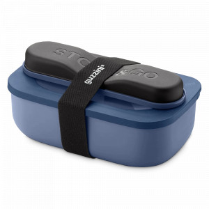 Набор из ланч-бокса и приборов, 20 х 12 см, полипропилен, нержавеющая сталь, синий, серия Store Go, GUZZINI, Италия, Ланч-боксы и контейнеры GUZZINI