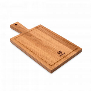 Доска разделочная дубовая с ручкой, 35 х 18 см, коричневый, UNECA, Россия, Разделочная доска из дерева