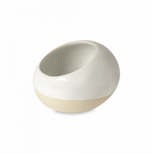 Солонка , 14 см, керамика, белый, бежевый, серия Fattoria, COSTA NOVA, Португалия, Солонки и перечницы