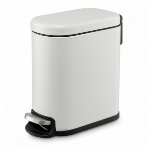 Ведро для мусора с педалью, 5 л, углеродистая сталь, полипропилен, светло-серый, серия Irmel, SMART SOLUTIONS, Россия, Мусорные ведра и корзины