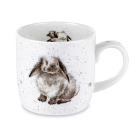 Кружка «Кролик», 310 мл, костяной фарфор, белый, декор, серия Wrendale Designs, ROYAL WORCESTER, Великобритания