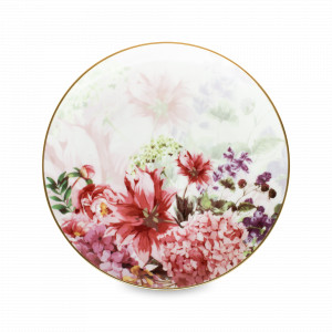 Тарелка обеденная, 27 см, фарфор, белый, декор, HOMEFEEL, Россия, Тарелки