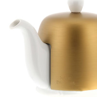 Чайник заварочный с колпаком, 700 мл, фарфор, алюминий, белый, бронзовый, серия Salam, GUY DEGRENNE, Франция_00802430053827223958.jpg