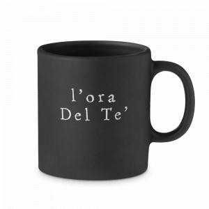 Кружка «Время чая», 350 мл, керамика, черный, серия Nero Easy, NUOVA CER, Италия, Nero Easy NUOVA CER