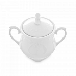 Сахарница , 250 мл, фарфор, белый, серия Rococo, REPAST, Чехия, Предметы сервировки REPAST