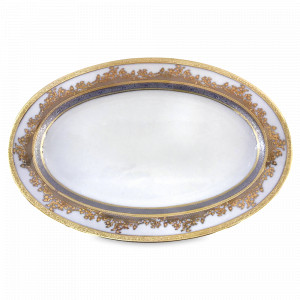 Блюдо овальное Cream Gold GP, 24 х 14 см, фарфор, бежевый, золотой, серия Constanza 9320, FALKENPORZELLAN, Германия, Скидка до -30% на фарфор FALKENPORZELLAN