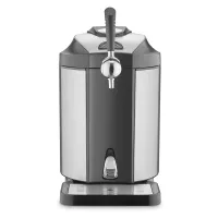 Диспенсер для пива, 5 л, нержавеющая сталь, пластик, стальной, черный, CASO, Германия, 