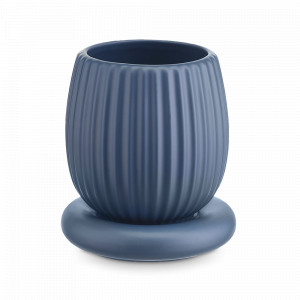 Горшок цветочный, 16.5 см, 1.2 л, доломит, темно-синий, серия Edge, TKANO, Россия, Горшки для цветов