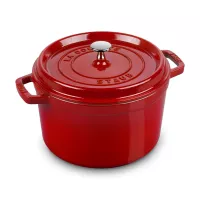 Кокот круглый, 4.7 л, 24 см, чугун, вишневый, серия La Cocotte, STAUB, Франция, 