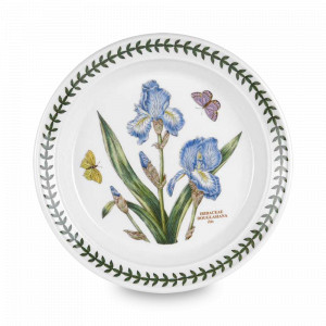 Тарелка закусочная «Ирис», 20 см, фаянс, белый, декор, серия Botanic Garden, PORTMEIRION, Великобритания, Красивые тарелки для сервировки