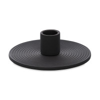 Подсвечник , 12 см, керамика, графитовый, серия Essential, TKANO, Россия