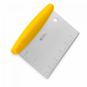 Шпатель - скребок кондитерский Snip Click, 11.7 х 16 см, нержавеющая сталь, резина, серый, SMART SOLUTIONS, Россия, Резаки для теста и пиццы