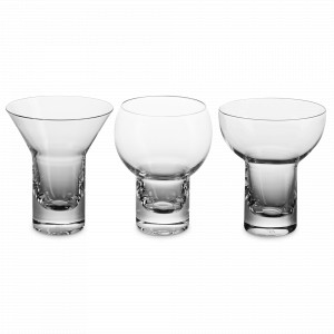 Набор из 3-х бокалов для коктейлей, 190 мл, 150 мл, 200 мл, стекло, серия Shake, KROSNO, Польша, Набор бокалов для коктейлей
