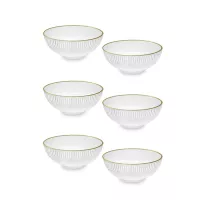 Набор из 6-ти пиал Gold, 13 см, фарфор, белый, золотой, серия Nastia, FALKENPORZELLAN, Германия, 