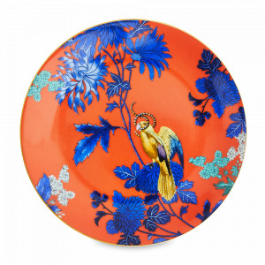 Тарелка закусочная Золотой попугай, 20 см, костяной фарфор, оранжевый, декор, серия Wonderlust, WEDGWOOD, Великобритания, WEDGWOOD (Великобритания)