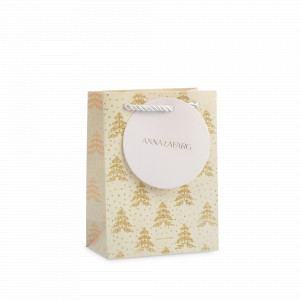 Пакет подарочный «Золотистые елки», 12 х 16 см, бумага, бежевый, серия New Year, ANNA LAFARG, Китай, New Year ANNA LAFARG