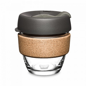 Кружка дорожная Nitro S, объем: 227 мл, материал: закаленное стекло, пластик, пробка, цвет: серый, серия Brew Cork, KEEPCUP, Австралия, Термокружки