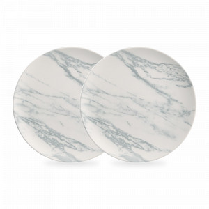 Набор десертных тарелок, 2 предмета, 21 см, фарфор, цвет: мрамор, серия Marble, LIBERTY JONES, Россия, Наборы тарелок из фарфора