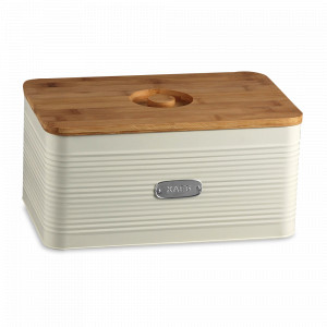 Хлебница , 33 х 21 х 16 см, углеродистая сталь, бамбук, кремовый, серия Irmel, SMART SOLUTIONS, Россия, Хлебницы