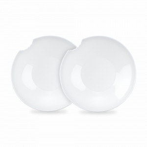 Набор из 2-х суповых тарелок, диаметр: 18 см, материал: фарфор, цвет: белый, серия With bite, TASSEN, Германия, Тарелки суповые белые