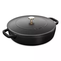 Сотейник с крышкой, 28 см, чугун, черный, серия La Cocotte, STAUB, Франция, 