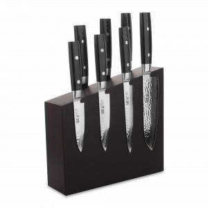 Набор из 7-и кухонных ножей на подставке из дуба, серия Zen, YAXELL, Япония, YAXELL (Япония)