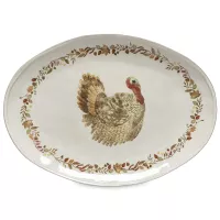 Блюдо овальное, 57 х 40 см, керамика, бежевый, декор, серия Plymouth, COSTA NOVA, Португалия, 