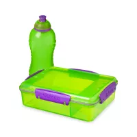 Набор из контейнера и бутылки, пластик, серия Lunch, SISTEMA, Новая Зеландия, 