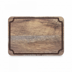 Доска для сервировки и нарезки с желобом, 29 x 20 см, дуб мореный, композитный материал, серия Surface, ComposeEat, Россия, Сервировочные доски