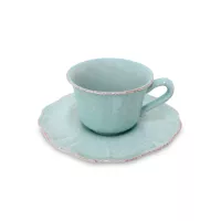 Пара чайная Turquoise, 220 мл, керамика, голубой, серия Impressions, COSTA NOVA, Португалия, 