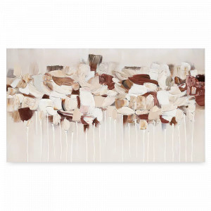 Панно декоративное Fleur, 70 х 120 см, холст, дерево, бежевый, серия Art, BERGENSON BJORN, Великобритания, Предметы интерьера