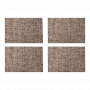 Набор из 4-х подстановочных прямоугольных салфеток, 33 х 48 см, пвх, коричневый, серия Ombre, WO HOME, Германия, Салфетки подстановочные