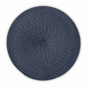 Салфетка подстановочная круглая, 38 см, полипропилен, полиэтилен, синий, серия Jardin, WO HOME, Германия, Круглые салфетки на стол под тарелки