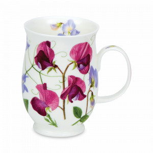 Кружка «Душистый горошек», объем: 310 мл, материал: костяной фарфор, декор, серия Suffolk, DUNOON, Великобритания, Кружки фарфоровые 300 мл.