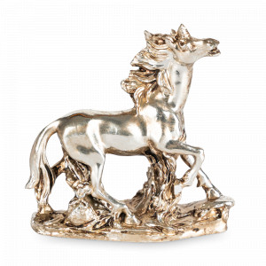 Статуэтка Бегущая лошадь, 7.5 х 7.5 см, полирезин, серебристый, серия Horse, ANNA LAFARG, Китай, НОВИНКИ