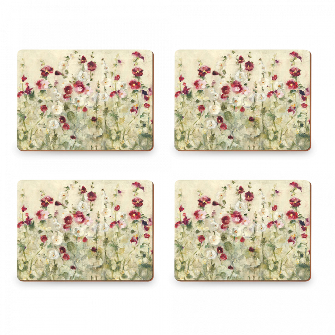 Набор из 4-х подстановочных салфеток Wild Field Poppies, 40 х 29 см, пробка, декор, CREATIVE TOPS, Великобритания