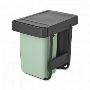 Набор из 2-х встраиваемых ведер для мусора, 2 х 15 л, пластик, антрацит, мятный, серия SORT GO, BRABANTIA, Бельгия, Мусорные ведра и корзины