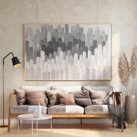 Панно декоративное By Feel, 70 х 140 см, холст с ручной росписью, дерево, черно-белый, серия Art, BERGENSON BJORN, Великобритания_00819730056085367100.jpg