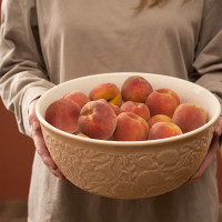 Салатник , 5 л, 28 см, керамика, розовый, рельеф, серия English gardens, LIBERTY JONES, Россия_00819870055017679892.jpg