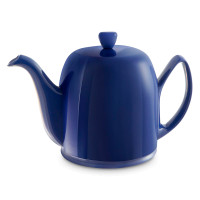 Чайник заварочный с колпаком, 900 мл, на 6 чашек, фарфор, нержавеющая сталь, синий, серия Salam, GUY DEGRENNE, Франция
