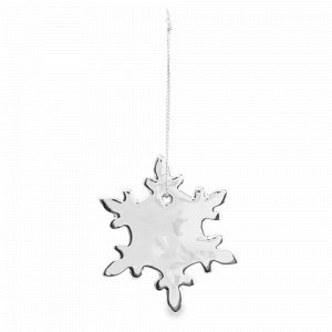 Украшение новогоднее - подвес Снежинка, 7 см, фарфор, серебристый, серия New Year, ANNA LAFARG, Китай, Столовые сервизы из Китая