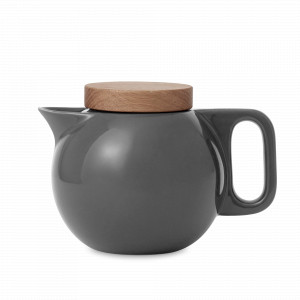 Чайник заварочный с ситечком, 650 мл, фарфор, нержавеющая сталь, дерево, серый, серия Jaimi, VIVA Scandinavia, Дания, Скидка до -20% на Viva Scandinavia