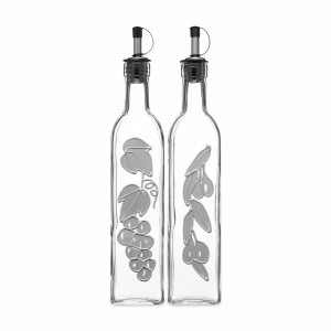 Набор бутылок для масла и уксуса, 500 мл, стекло, сталь, серия World of Flavours, KITCHEN CRAFT, Великобритания, Бутылки для масла и уксуса, гейзеры